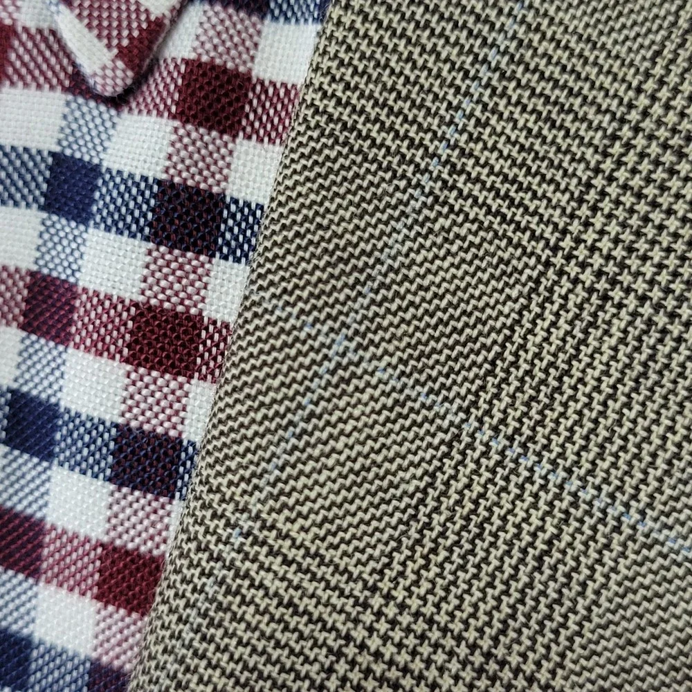 American Living Men's Sport Coat Blazer Three‎ Button Brown Glen Plaid Wool 44L